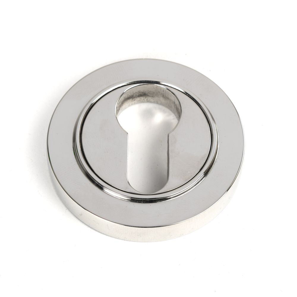 This is an image of From The Anvil - Polished Marine SS (316) Round Euro Escutcheon (Plain) available to order from T.H Wiggans Architectural Ironmongery in Kendal, quick delivery and discounted prices.