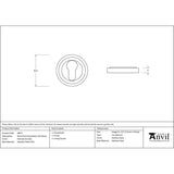 This is an image showing From The Anvil - Polished Marine SS (316) Round Euro Escutcheon (Art Deco) available from trade door handles, quick delivery and discounted prices