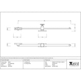 This is an image showing From The Anvil - Pewter 15" Sliding Stay available from T.H Wiggans Architectural Ironmongery in Kendal, quick delivery and discounted prices