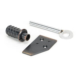 This is an image showing From The Anvil - Aged Bronze Key-Flush Sash Stop available from T.H Wiggans Architectural Ironmongery in Kendal, quick delivery and discounted prices