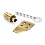 This is an image showing From The Anvil - Aged Brass Key-Flush Sash Stop available from T.H Wiggans Architectural Ironmongery in Kendal, quick delivery and discounted prices