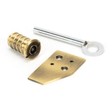 This is an image showing From The Anvil - Aged Brass Key-Flush Sash Stop available from T.H Wiggans Architectural Ironmongery in Kendal, quick delivery and discounted prices