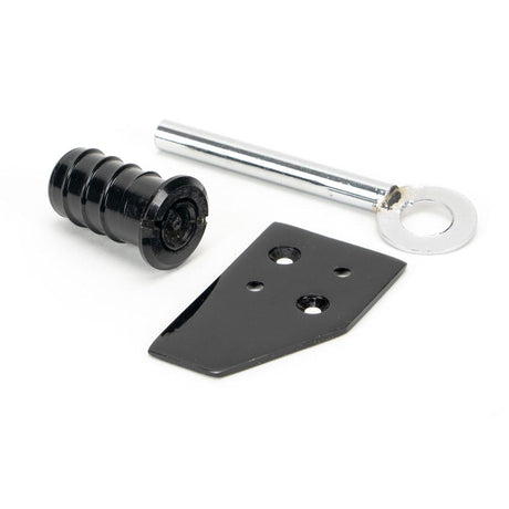 This is an image showing From The Anvil - Black Key-Flush Sash Stop available from T.H Wiggans Architectural Ironmongery in Kendal, quick delivery and discounted prices