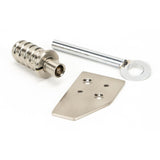 This is an image showing From The Anvil - Polished Nickel Key-Flush Sash Stop available from T.H Wiggans Architectural Ironmongery in Kendal, quick delivery and discounted prices