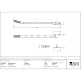 This is an image showing From The Anvil - Satin Marine SS (316) 12" Brompton Stay available from T.H Wiggans Architectural Ironmongery in Kendal, quick delivery and discounted prices