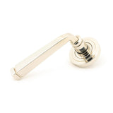 This is an image of From The Anvil - Polished Nickel Avon Round Lever on Rose Set (Art Deco) - Unspr available to order from T.H Wiggans Architectural Ironmongery in Kendal, quick delivery and discounted prices.