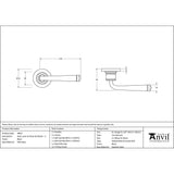 This is an image showing From The Anvil - Black Avon Round Lever on Rose Set (Plain) - Unsprung available from trade door handles, quick delivery and discounted prices