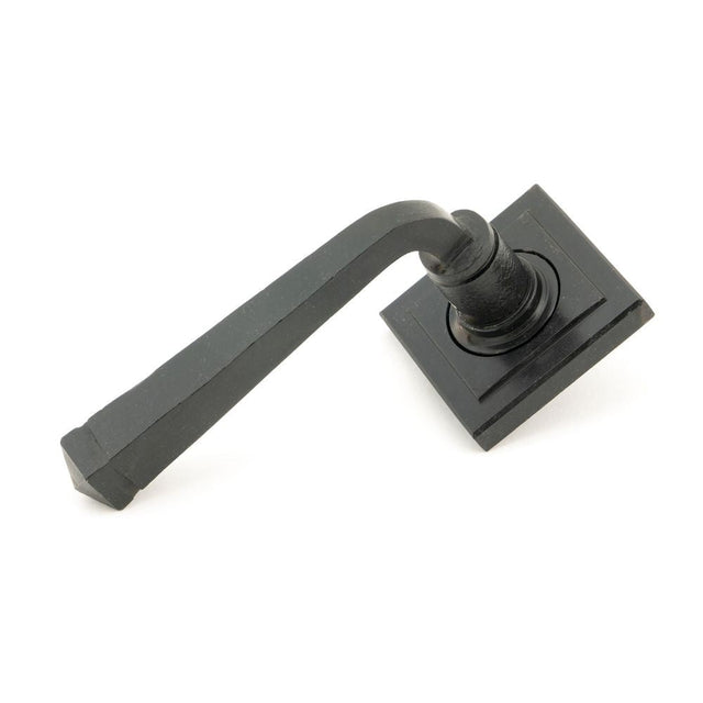 This is an image of From The Anvil - External Beeswax Avon Round Lever on Rose Set (Square) - Unspru available to order from T.H Wiggans Architectural Ironmongery in Kendal, quick delivery and discounted prices.