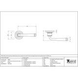 This is an image showing From The Anvil - Pewter Avon Round Lever on Rose Set (Art Deco) - Unsprung available from trade door handles, quick delivery and discounted prices