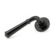 This is an image of From The Anvil - Black Regency Lever on Rose Set (Plain) - Unsprung available to order from T.H Wiggans Architectural Ironmongery in Kendal, quick delivery and discounted prices.