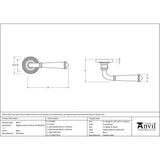 This is an image showing From The Anvil - Black Regency Lever on Rose Set (Beehive) - Unsprung available from trade door handles, quick delivery and discounted prices