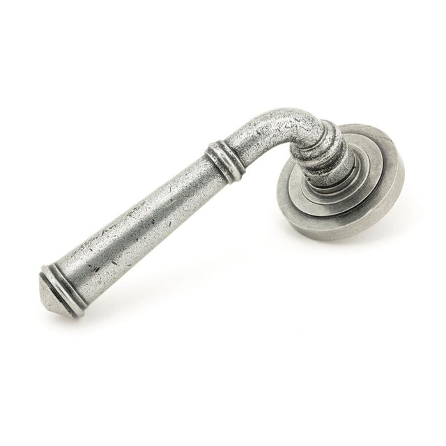 This is an image of From The Anvil - Pewter Regency Lever on Rose Set (Art Deco) - Unsprung available to order from T.H Wiggans Architectural Ironmongery in Kendal, quick delivery and discounted prices.