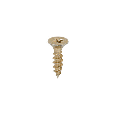 This is an image showing TIMCO Classic Multi-Purpose Screws - PZ - Double Countersunk - Yellow - 5.0 x 20 - 200 Pieces Box available from T.H Wiggans Ironmongery in Kendal, quick delivery at discounted prices.
