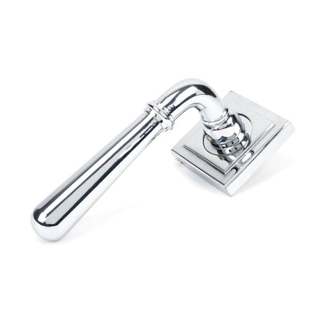 This is an image of From The Anvil - Polished Chrome Newbury Lever on Rose Set (Square) - Unsprung available to order from T.H Wiggans Architectural Ironmongery in Kendal, quick delivery and discounted prices.