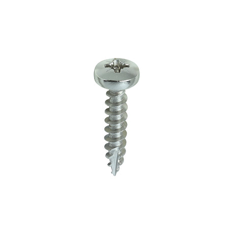 This is an image showing TIMCO Classic Multi-Purpose Screws - PZ - Pan Head - A2 Stainless Steel - 5.0 x 25 - 200 Pieces Box available from T.H Wiggans Ironmongery in Kendal, quick delivery at discounted prices.
