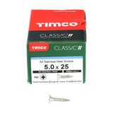 This is an image showing TIMCO Classic Multi-Purpose Screws - PZ - Double Countersunk - A2 Stainless Steel
 - 5.0 x 25 - 200 Pieces Box available from T.H Wiggans Ironmongery in Kendal, quick delivery at discounted prices.