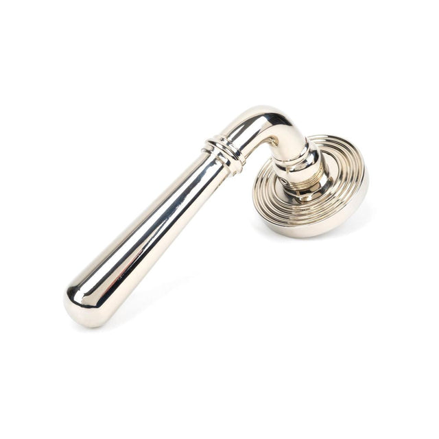 This is an image of From The Anvil - Polished Nickel Newbury Lever on Rose Set (Beehive) - Unsprung available to order from T.H Wiggans Architectural Ironmongery in Kendal, quick delivery and discounted prices.