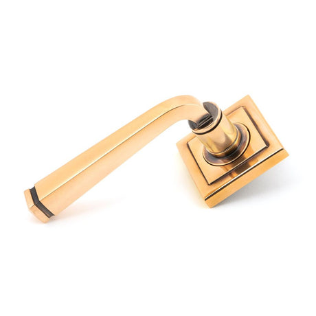 This is an image of From The Anvil - Polished Bronze Avon Round Lever on Rose Set (Square) - Unsprun available to order from T.H Wiggans Architectural Ironmongery in Kendal, quick delivery and discounted prices.