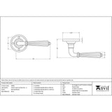 This is an image showing From The Anvil - Polished Nickel Hinton Lever on Rose Set - Unsprung available from trade door handles, quick delivery and discounted prices