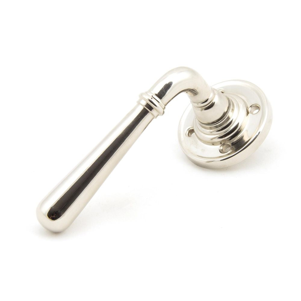 This is an image of From The Anvil - Polished Nickel Newbury Lever on Rose Set - Unsprung available to order from T.H Wiggans Architectural Ironmongery in Kendal, quick delivery and discounted prices.