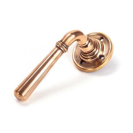 This is an image of From The Anvil - Polished Bronze Newbury Lever on Rose Set - Unsprung available to order from T.H Wiggans Architectural Ironmongery in Kendal, quick delivery and discounted prices.