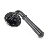 This is an image of From The Anvil - Black Regency Lever on Rose Set - Unsprung available to order from T.H Wiggans Architectural Ironmongery in Kendal, quick delivery and discounted prices.