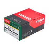 This is an image showing TIMCO Classic Multi-Purpose Screws - PZ - Double Countersunk - Yellow - 5.0 x 100 - 100 Pieces Box available from T.H Wiggans Ironmongery in Kendal, quick delivery at discounted prices.