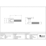 This is an image showing From The Anvil - Aged Bronze Brompton Lever on Rose Set (Square) - Unsprung available from trade door handles, quick delivery and discounted prices