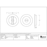 This is an image showing From The Anvil - Aged Bronze 75mm Plain Round Pull - Privacy Set available from trade door handles, quick delivery and discounted prices