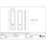 This is an image showing From The Anvil - Polished Bronze 250mm Art Deco Rectangular Pull -Privacy Set available from trade door handles, quick delivery and discounted prices