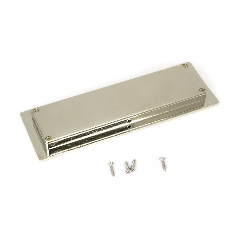 This is an image showing From The Anvil - Polished Nickel 175mm Art Deco Rectangular Pull available from trade door handles, quick delivery and discounted prices