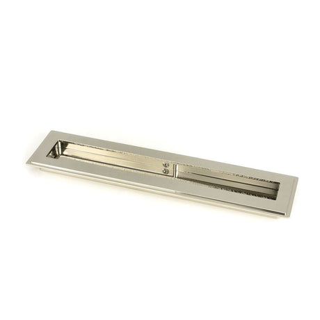 This is an image of From The Anvil - Polished Nickel 250mm Art Deco Rectangular Pull available to order from T.H Wiggans Architectural Ironmongery in Kendal, quick delivery and discounted prices.