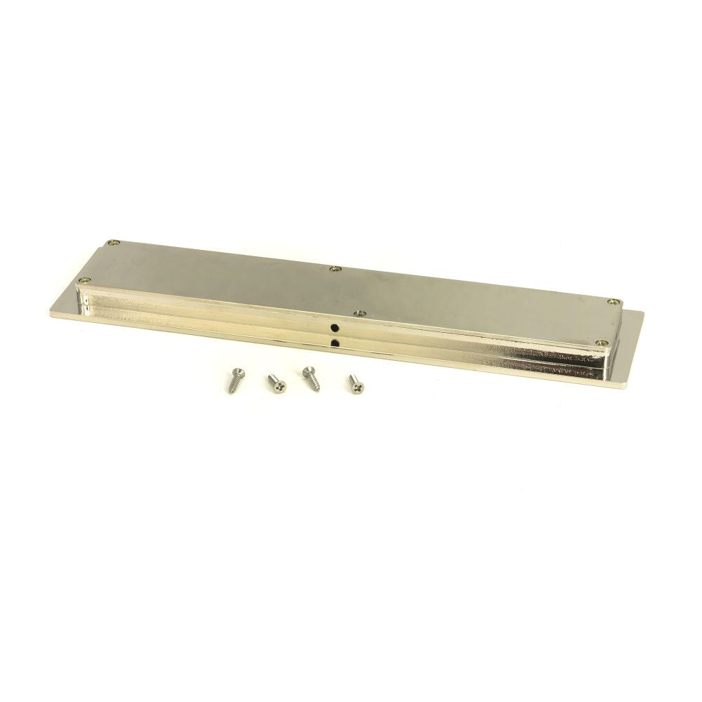 This is an image showing From The Anvil - Polished Nickel 250mm Plain Rectangular Pull available from trade door handles, quick delivery and discounted prices