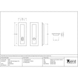 This is an image showing From The Anvil - Polished Nickel 175mm Plain Rectangular Pull - Privacy Set available from trade door handles, quick delivery and discounted prices