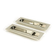 This is an image of From The Anvil - Polished Nickel 175mm Plain Rectangular Pull - Privacy Set available to order from T.H Wiggans Architectural Ironmongery in Kendal, quick delivery and discounted prices.