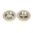 This is an image of From The Anvil - Polished Nickel 60mm Plain Round Pull - Privacy Set available to order from T.H Wiggans Architectural Ironmongery in Kendal, quick delivery and discounted prices.