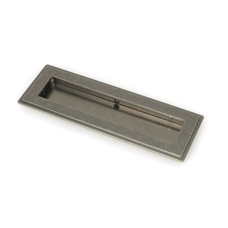 This is an image of From The Anvil - Pewter 175mm Art Deco Rectangular Pull available to order from T.H Wiggans Architectural Ironmongery in Kendal, quick delivery and discounted prices.