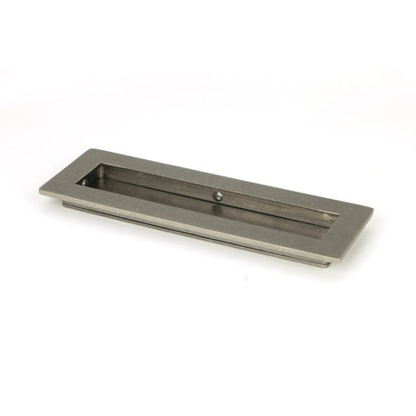 This is an image of From The Anvil - Pewter 175mm Plain Rectangular Pull available to order from T.H Wiggans Architectural Ironmongery in Kendal, quick delivery and discounted prices.