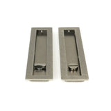 This is an image showing From The Anvil - Pewter 250mm Plain Rectangular Pull - Privacy Set available from trade door handles, quick delivery and discounted prices