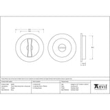 This is an image showing From The Anvil - Pewter 75mm Plain Round Pull - Privacy Set available from trade door handles, quick delivery and discounted prices