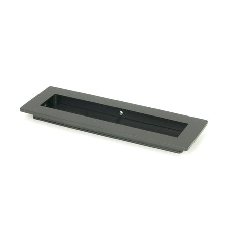This is an image of From The Anvil - Matt Black 175mm Plain Rectangular Pull available to order from T.H Wiggans Architectural Ironmongery in Kendal, quick delivery and discounted prices.