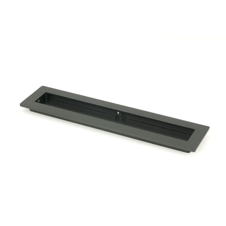 This is an image of From The Anvil - Matt Black 250mm Plain Rectangular Pull available to order from T.H Wiggans Architectural Ironmongery in Kendal, quick delivery and discounted prices.