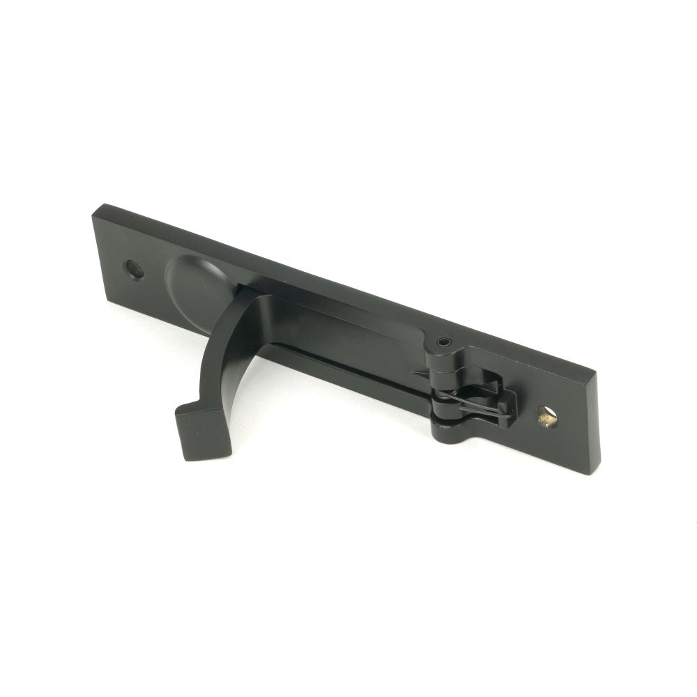 This is an image showing From The Anvil - Matt Black 125mm x 25mm Edge Pull available from trade door handles, quick delivery and discounted prices