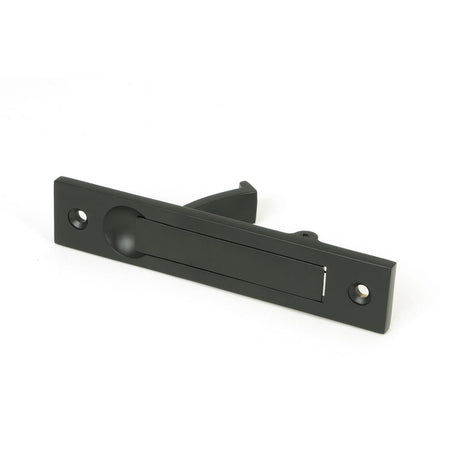 This is an image of From The Anvil - Matt Black 125mm x 25mm Edge Pull available to order from T.H Wiggans Architectural Ironmongery in Kendal, quick delivery and discounted prices.