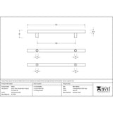 This is an image showing From The Anvil - Polished SS (316) 0.6m T Bar Handle B2B Fix 32mm available from trade door handles, quick delivery and discounted prices