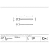 This is an image showing From The Anvil - Satin SS (304) 100mm Back to Back Fixings for T Bar (2) available from trade door handles, quick delivery and discounted prices