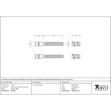 This is an image showing From The Anvil - Satin SS (304) 50mm Secret Fixings for T Bar (2) available from trade door handles, quick delivery and discounted prices