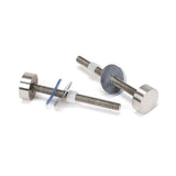 This is an image of From The Anvil - Satin SS (304) 100mm Bolt Fixings for T Bar (2) available to order from T.H Wiggans Architectural Ironmongery in Kendal, quick delivery and discounted prices.