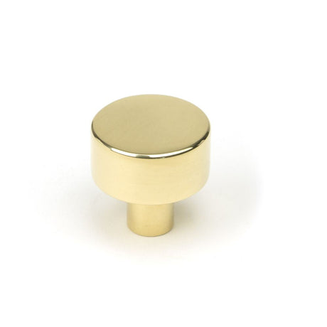 This is an image showing From The Anvil - Polished Brass Kelso Cabinet Knob - 25mm (No Rose) available from T.H Wiggans Architectural Ironmongery in Kendal, quick delivery and discounted prices