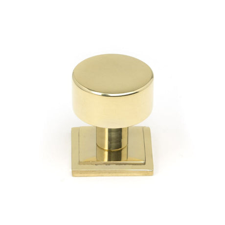 This is an image showing From The Anvil - Polished Brass Kelso Cabinet Knob - 25mm (Square) available from T.H Wiggans Architectural Ironmongery in Kendal, quick delivery and discounted prices